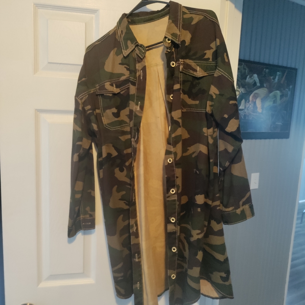 Ladies cotton Jacket Dress, size 1XL.